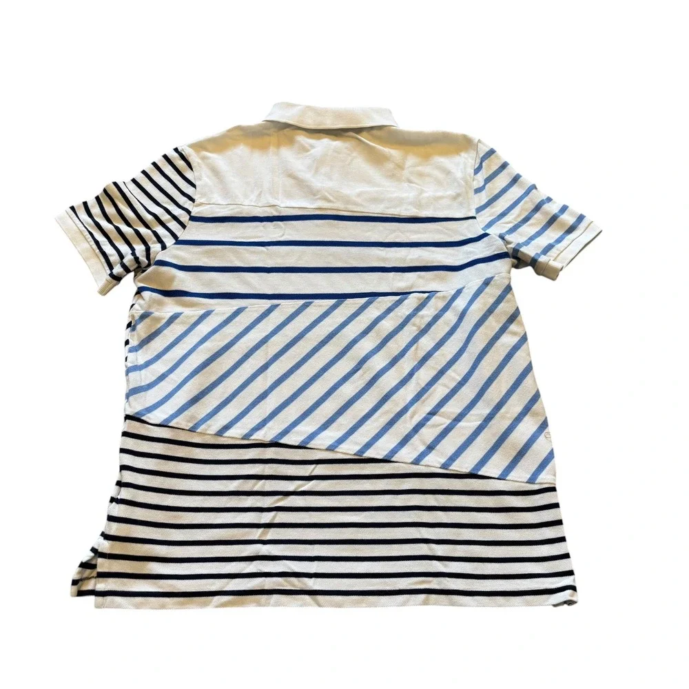 Polo Ralph Lauren Mens Classic Fit Multi Directional Stripe Polo Shirt‎ White M